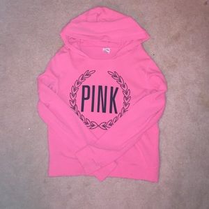 VS PINK hoodie black & pink long sleeve sweatshirt