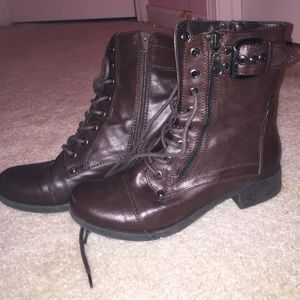 G by Guess Brown Combat Boots Faux leather😍