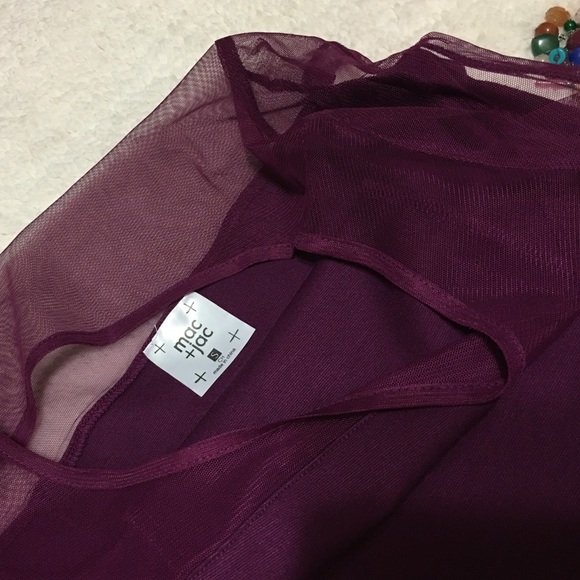 SOLD Mac & Jac maroon dress - Picture 3 of 4