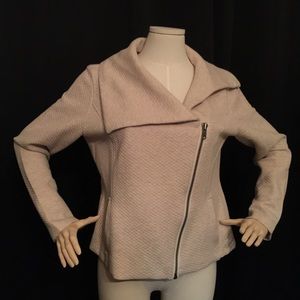 Oatmeal colored light weight Moto jacket