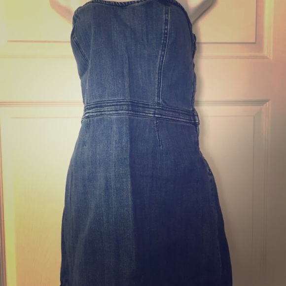 Strapless Denim BodyCon Dress