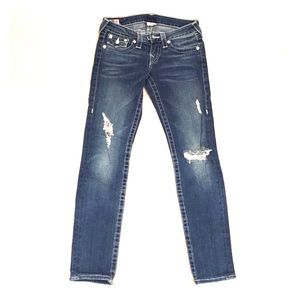 True religion skinny distressed jeans!