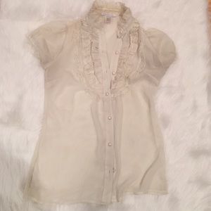 Charlotte Russe Sheer Ruffle Top