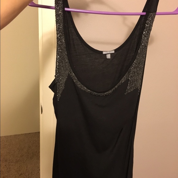 Charlotte Russe black tank with beading