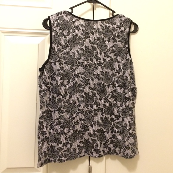 FIRM Lace and Rose Print Tank Top L - Picture 2 of 2