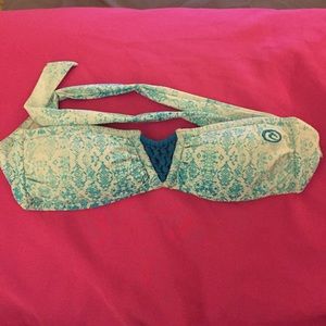 Xs rip curl blue snake skin bikini top