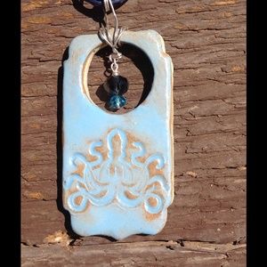 Ceramic octopus pendant