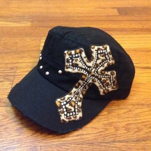 💋 Black Military Style Hat💋