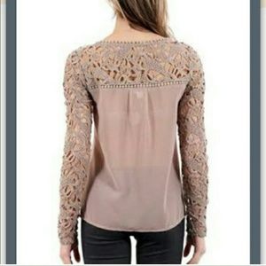 Blush color lace top