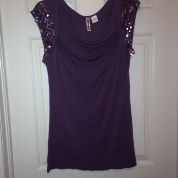Sequins Gray Top