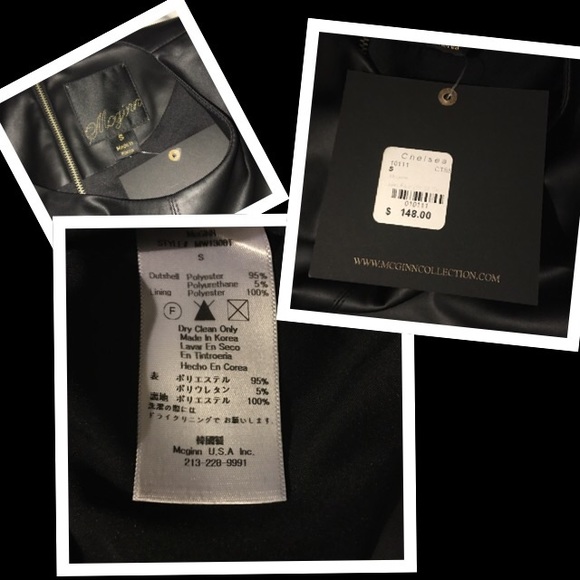 McGinn Collection Faux Leather Top w/ Zipper Back - Picture 4 of 4