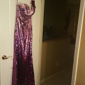 Night moves sequin ombre gown NWT
