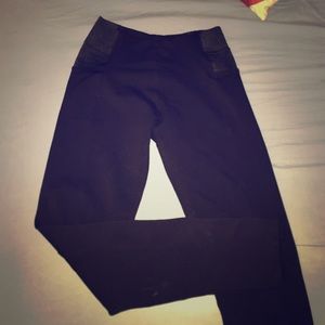 High waisted black leggings