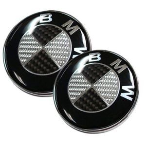 82mm73mmRealCarbonFiberBMWBlackSilverHoodTrunkEMB