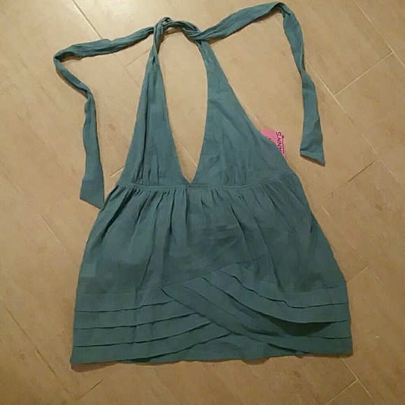$68 NWT BCBG BLUE TOP SIZE S