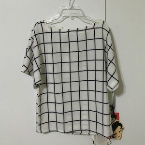 NWOT Plaid Contemporary Boxy Shirt