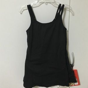 2 Flexees Black Flat Stomach/ Tummy Tuck Tanks