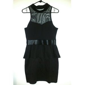 Trendy mesh peplum dress