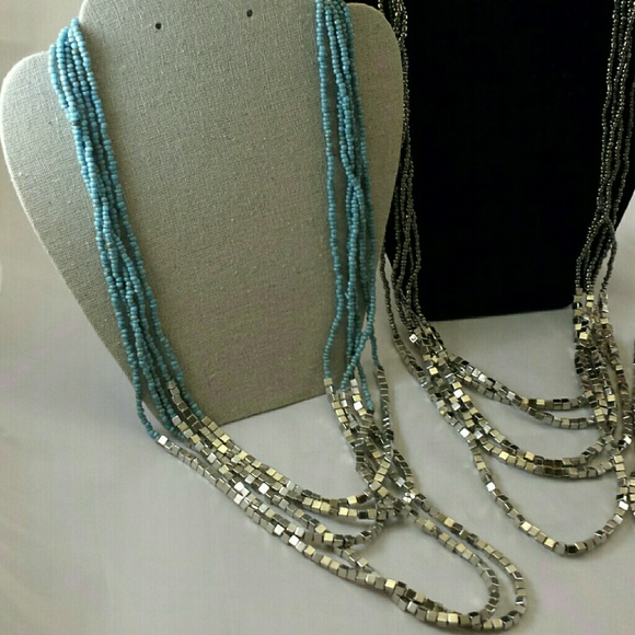 {HP}πGWaC Java Draping Beaded Necklace -Turquoise - Picture 3 of 4