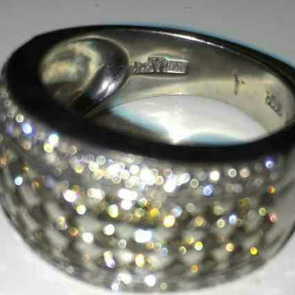 SOLD--LeVian chocolate and White Diamond Band Ring - Picture 4 of 4