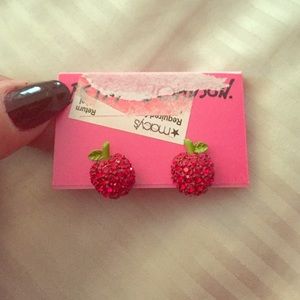 Betsy Jonson diamond cherry studs!!