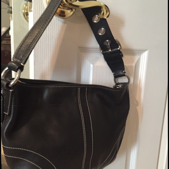 Authentic Black hobo bag leather