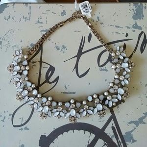 Pearlized Crystal statement necklace. Never worn!