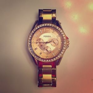 Rose Gold Fossil watch