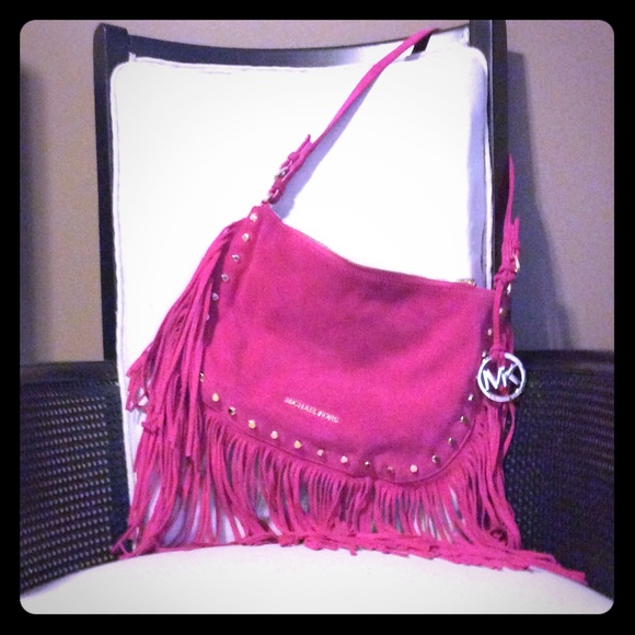 Michael Kors Pink Fringe Studded purse!