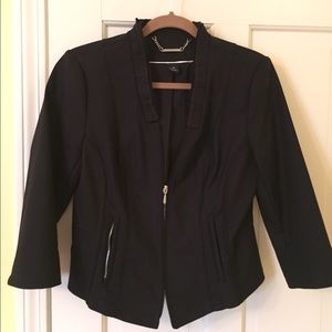 White Black blazer coat