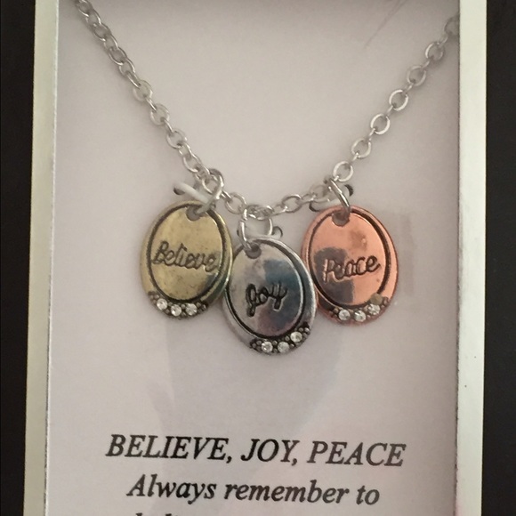 🆕 BELIEVE, JOY, AND PEACE NECKLACE!! - Picture 2 of 2