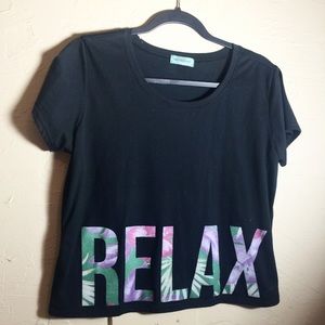 Urban Outfitters cropped black tee