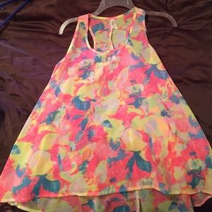 Neon racetrack flow tank top .