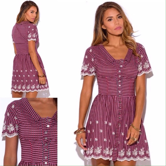 Plaid Short Dress S,M,L