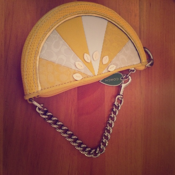 Coach lemon coin purse - super cute!!