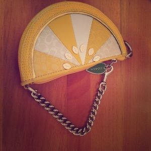 Coach lemon coin purse - super cute!!