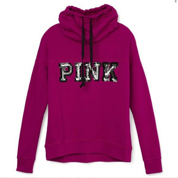 Sweat-shirt à Col Cheminée VICTORIA'S SECRET PINK - Couleur Marbrée Rose - Neuve Avec étiquette (NWT)