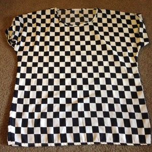 Women's top checkerboard