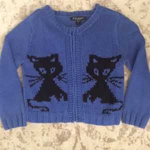 Cute cropped betsey Johnson kitty sweater