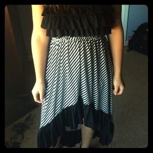 Black & white high low dress