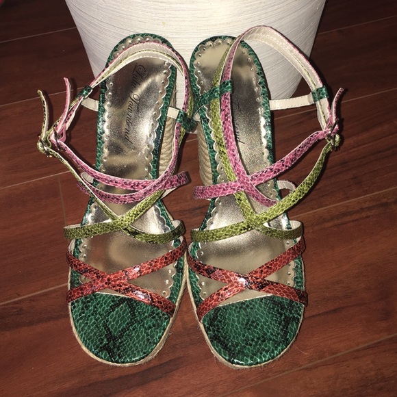Multi-Color Stappy Heels - Picture 2 of 4