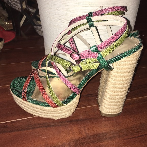 Multi-Color Stappy Heels - Picture 3 of 4
