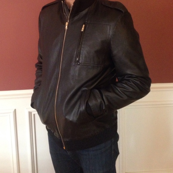7 for all mankind men's leather jacket - Picture 2 of 4