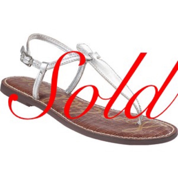 NWOT SAM EDELMAN Sandals Gigi Matte Silver 8.5 - Picture 1 of 4
