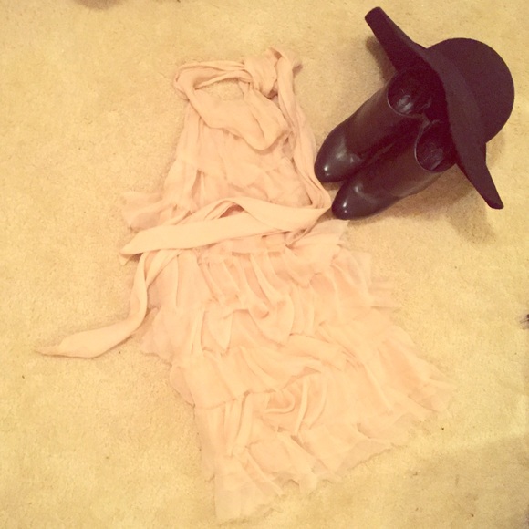 Ruffled blush shirt