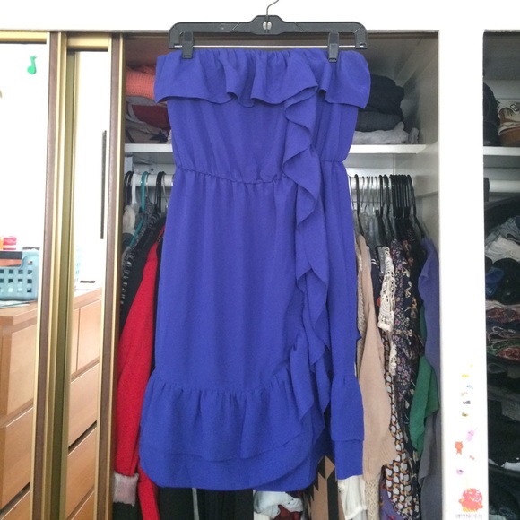 Walter blue Tube Ruffle Dress