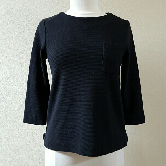 Elle black 3/4 sleeve knit top
