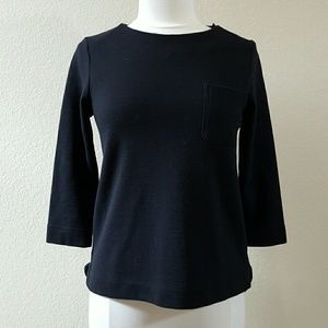 Elle black 3/4 sleeve knit top