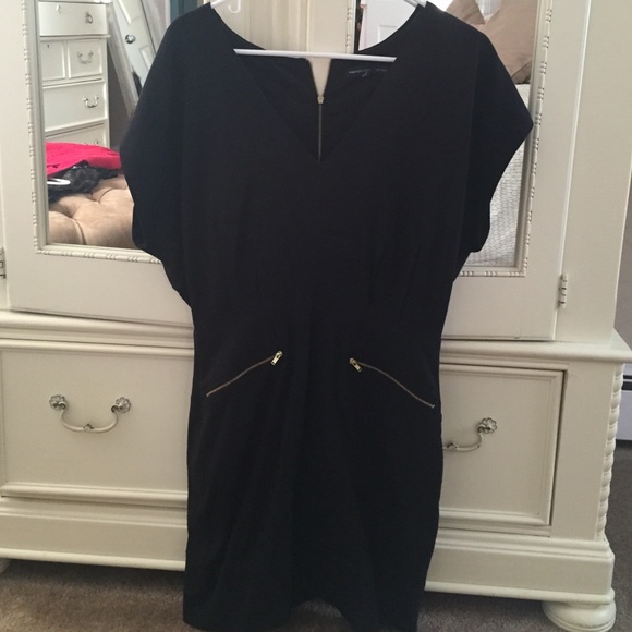 French Connection Black dress with Gold hardware