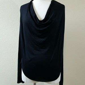 Helmut Helmut Lang black knit cowl neck top